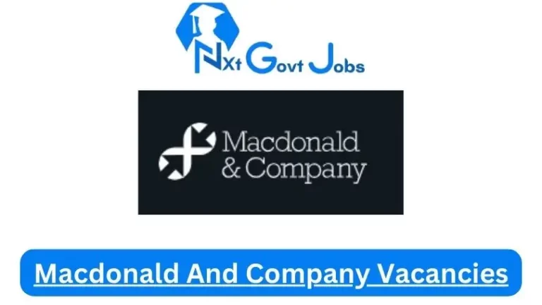 New X13 Macdonald And Company Vacancies 2024 | Apply Now @www.macdonaldandcompany.com for Revenue Financial Manager, Centre Manager Jobs