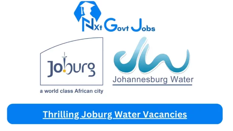 New X1 Joburg Water Vacancies 2024 | Apply Now @www.johannesburgwater.co.za for Cleaner, Supervisor Jobs