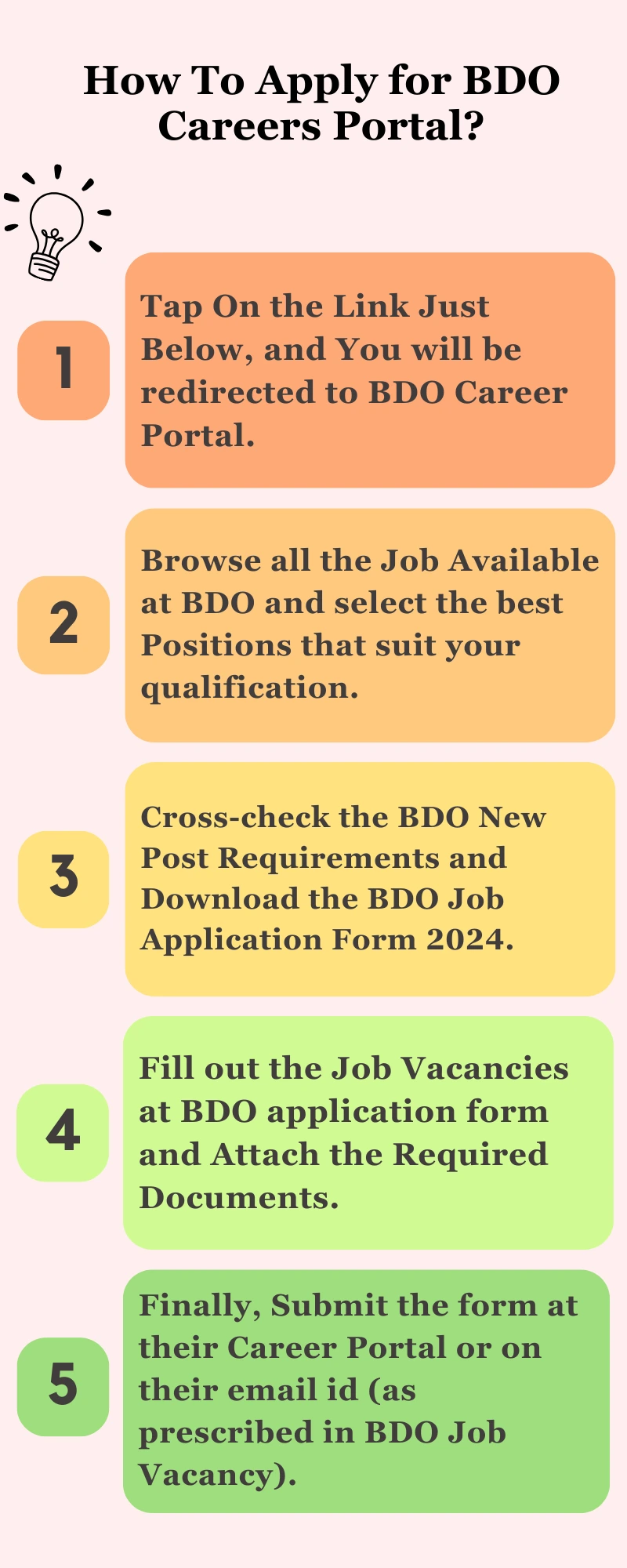 How To Apply for BDO Careers Portal?