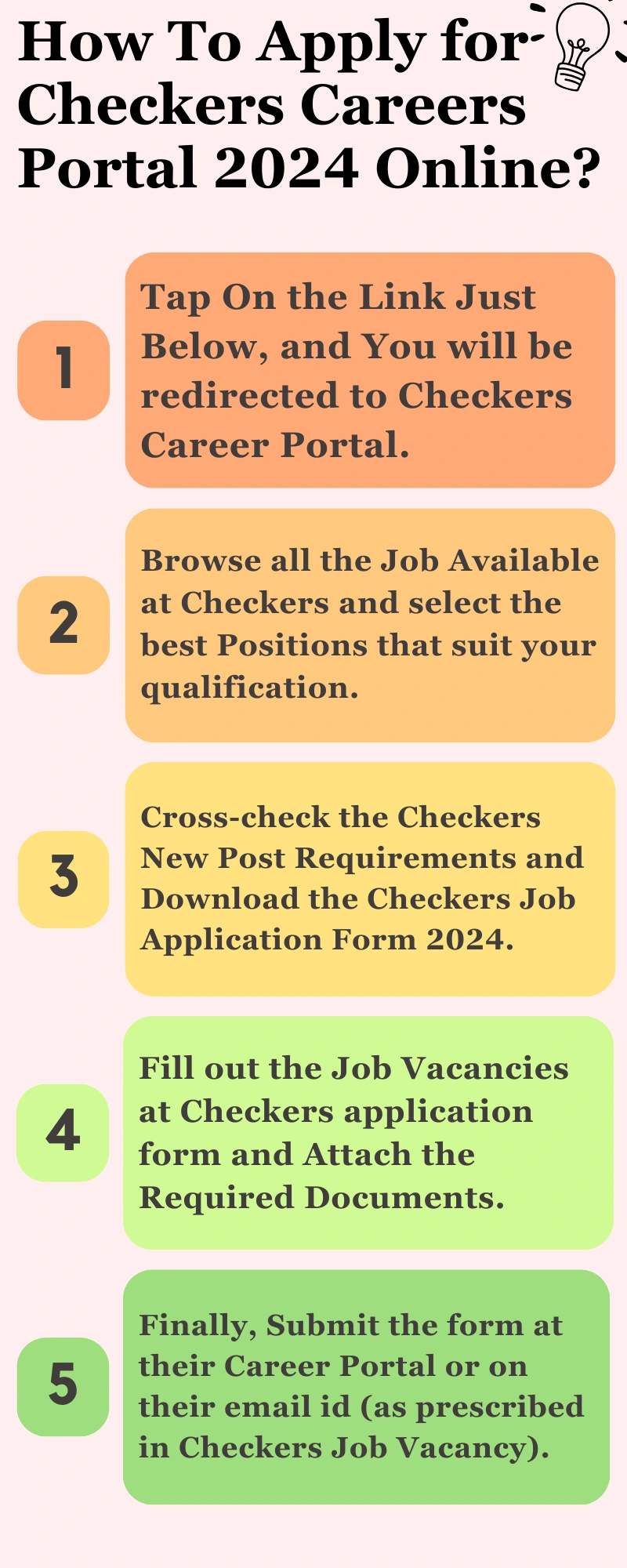 How To Apply for Checkers Careers Portal 2024 Online?