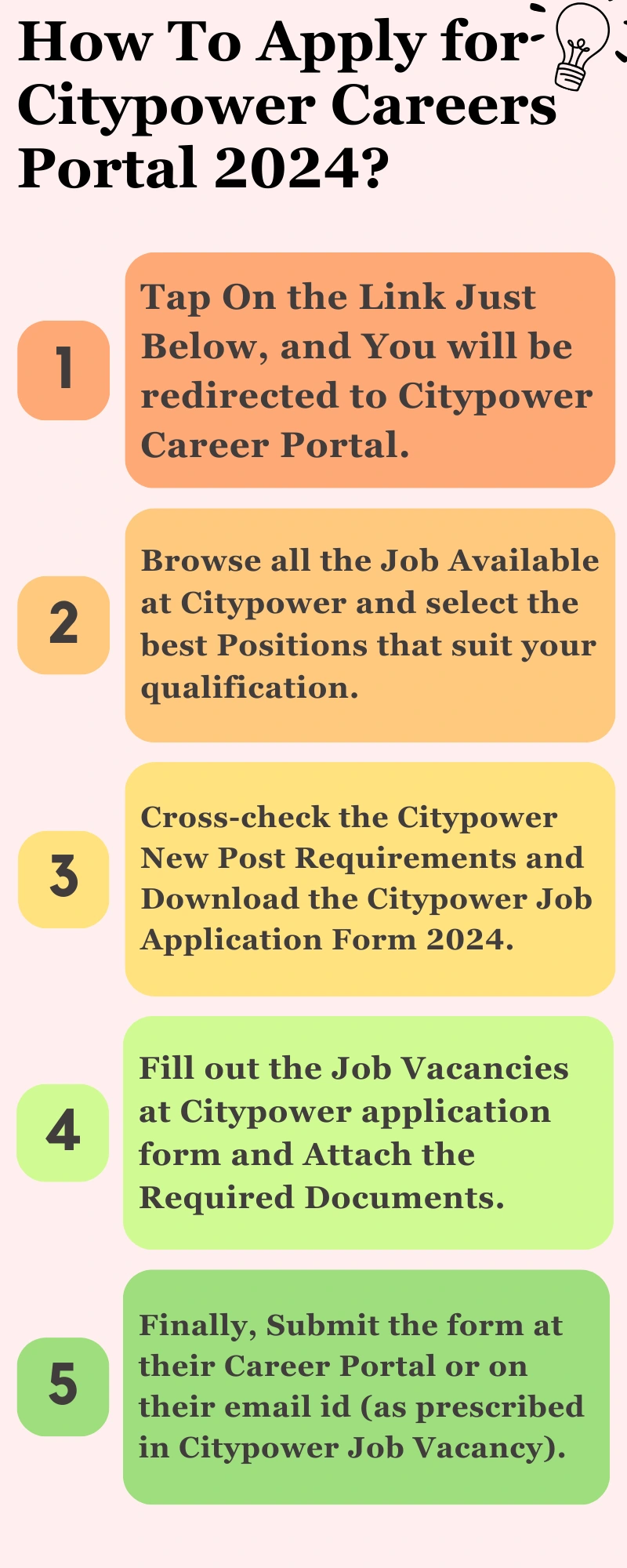 How To Apply for Citypower Careers Portal 2024?