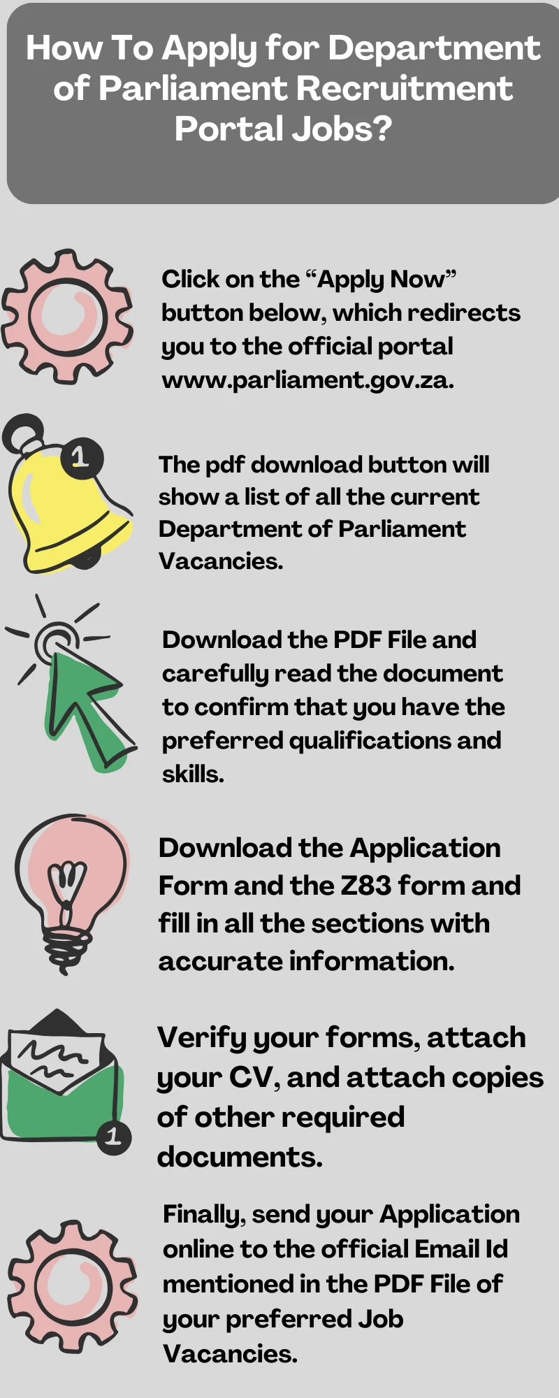 How To Apply for Department of Parliament Recruitment Portal Jobs?