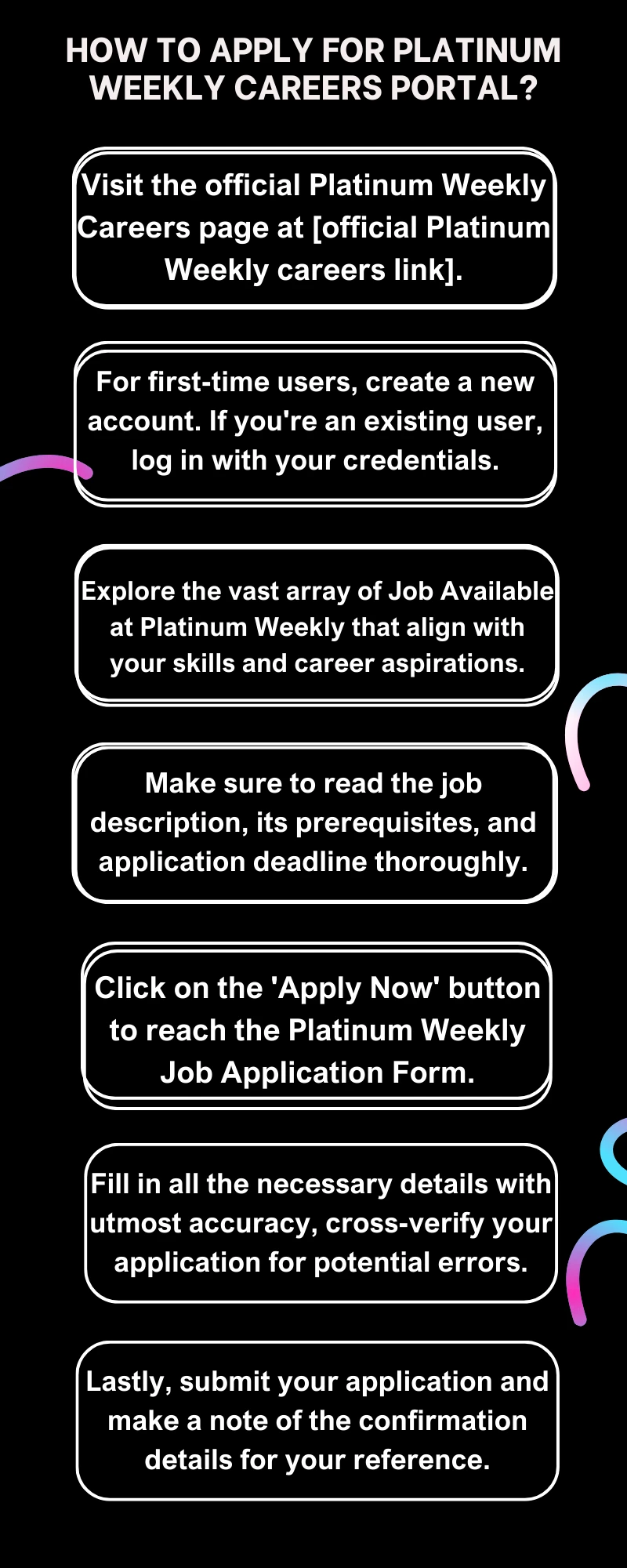 How To Apply for Platinum weekly Careers Portal?